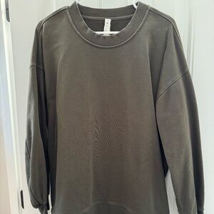 Lululemon/ Perfectly Oversized Crew / Dark Olive / Size 10